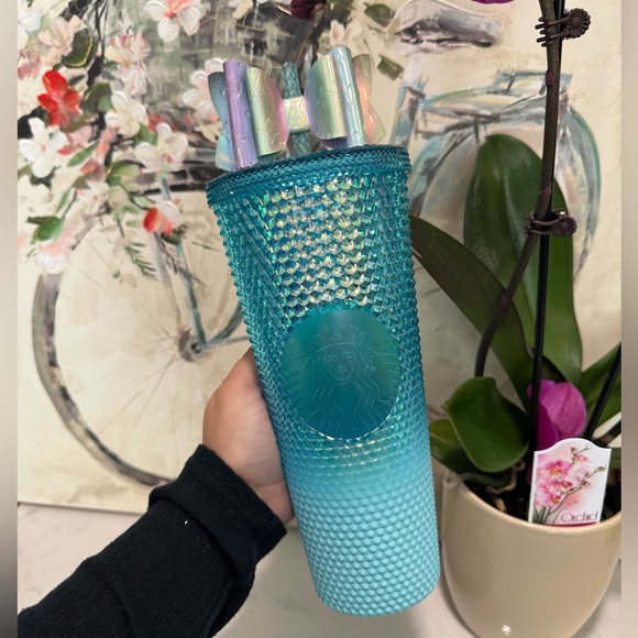 Starbucks Other - SOLD🌸STARBUCKS gradient blue ombré 2023 diamond tumbler ✨